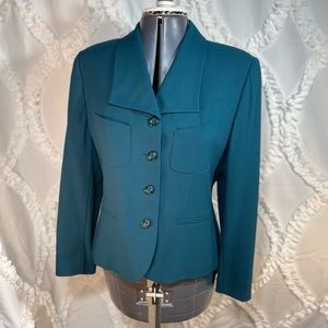 Kasper Petite, Teal Blazer, Sz 10p